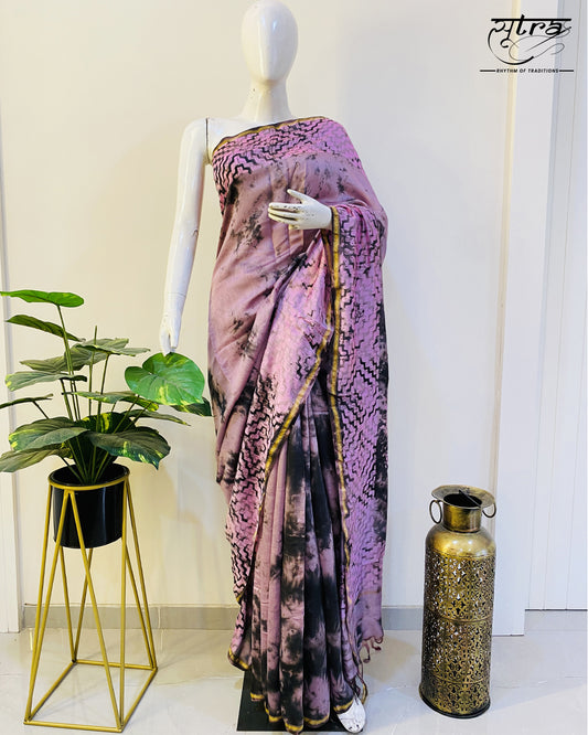 MUSLIN SILK  SAREE - Sutra Saree