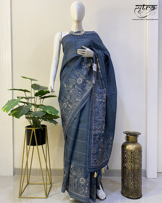 Silk Cotton Saree - Sutra Saree